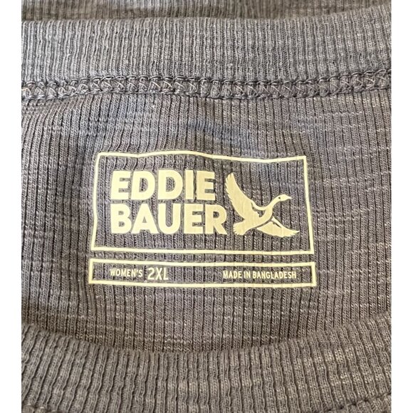 NWT - Eddie Bauer Blue Women's Infinity Slub Rib SS Tee Crew Neck 2XL‎ *Comfort* - Picture 6 of 12
